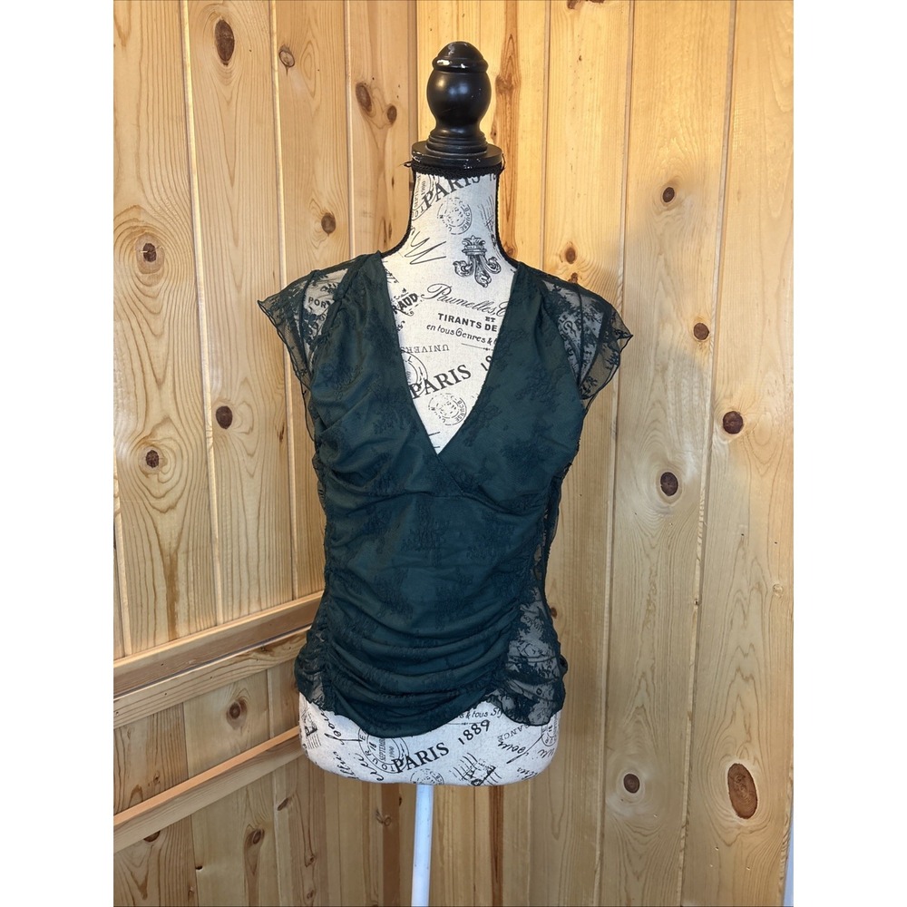 Free People Lacey In Love Lace Ruched Cami Top Xl Whimsigoth Romantic